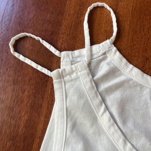 Topshop top with double straps like new, white, size L