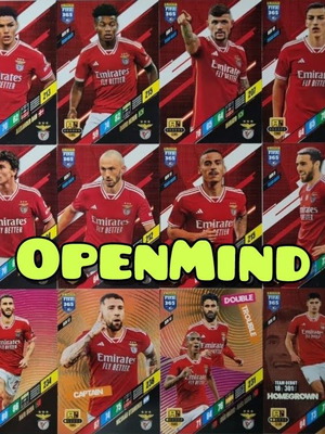 Σετ καρτών Benfica FIFA 365 2024 Adrenalyn XL καινούργιο, 18 τεμάχια