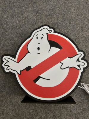 Ghostbusters lamp new 3D printed with logo and USB connection