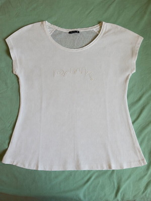 Bodytalk White Athletic T-Shirt XL with Textured Logo and Mesh Back