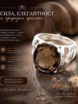 Silver ring with brown stone like new A.L.E.