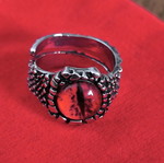 Dragon Eye Ring Red Gothic Fantasy Adjustable New