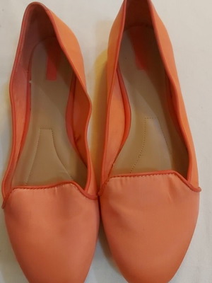 Fabric ballerina shoes used, size 40-40.5, pink