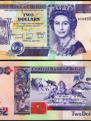 BELIZE - 2 Dollars 2017 - UNC