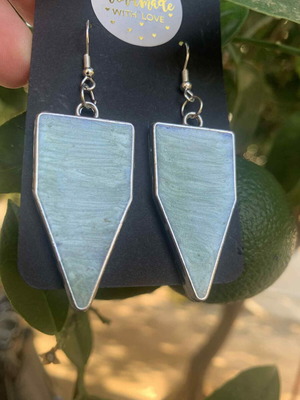 Astrolite earrings new, handmade geometric dangle