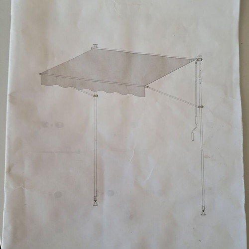 Tent with mechanisms and inscription new, black fabric 280x150cm