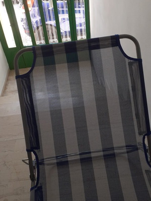 Aluminum sun lounger with adjustable back, new