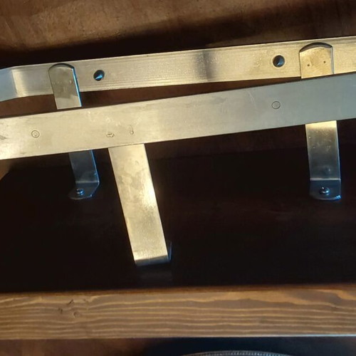 Professional ham and prosciutto cutting board new, wood and inox