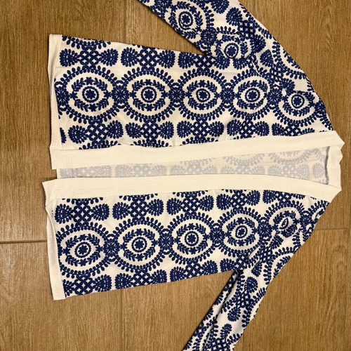 Tunic, white and blue, size S