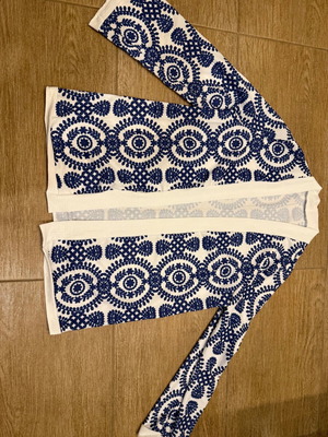 Tunic, white and blue, size S