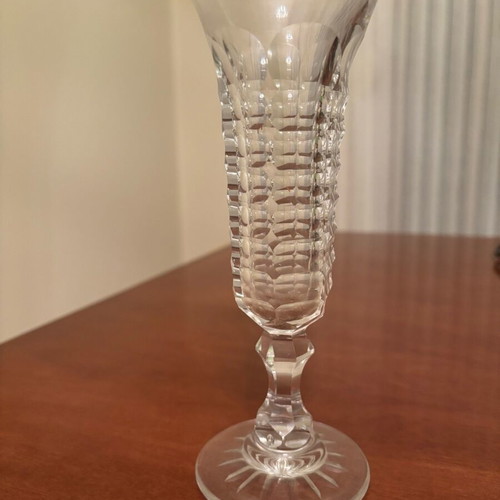 Vintage crystal vases like new, set of 2, height 17cm