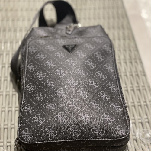 Guess Monogram Crossbody Bag, Limited Edition, dark grey