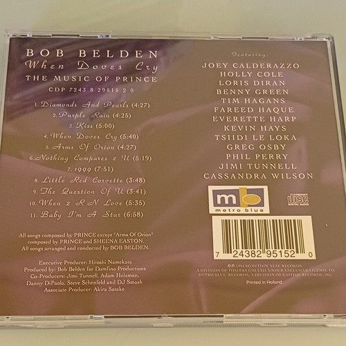 Bob Belden When Doves Cry The Music Of Prince CD like new