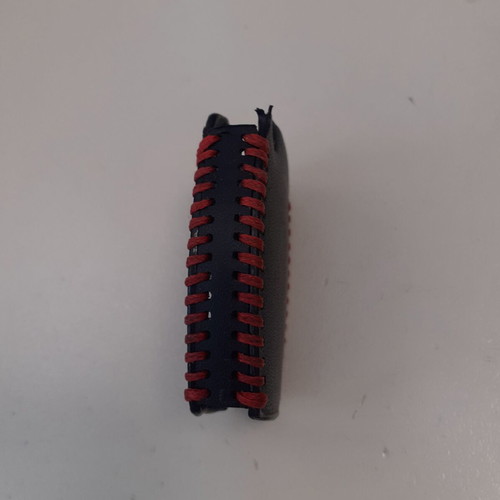 Mercedes leather car key protector black with red stitching like new