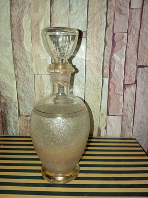 Vintage glass liquor bottle used 23"