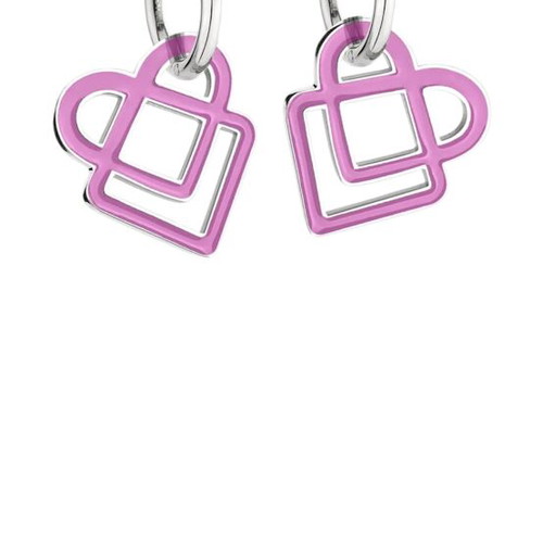 Liebeskind earrings hoops with pendant jewelry new pink and silver