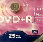  25 DVD+R Verbatim Cake Box 4,7GB, 16x, 120' (ΣΦΡΑΓΙΣΜΕΝΟ)