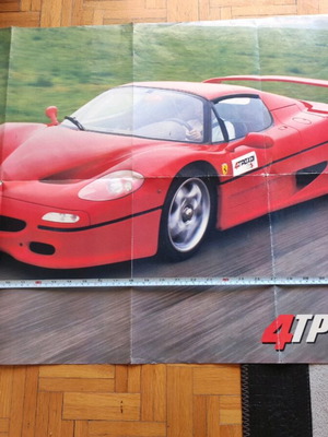 Ferrari F50 poster used, large collectible 1997 4TROXOI