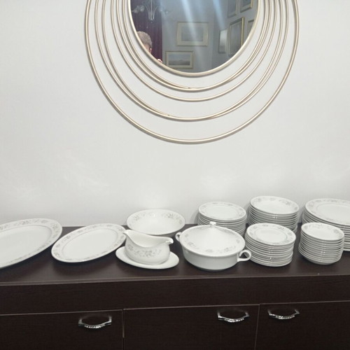 Carlton Japan Corsage 481 Vintage Porcelain Serving Set 92 Pieces Like New