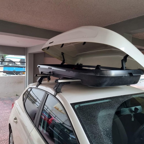 Modula Evo Car Roof Box used, 430 lt capacity, white matte
