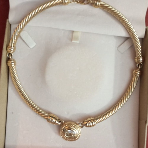Choker necklace faux 90s with zirconia like new
