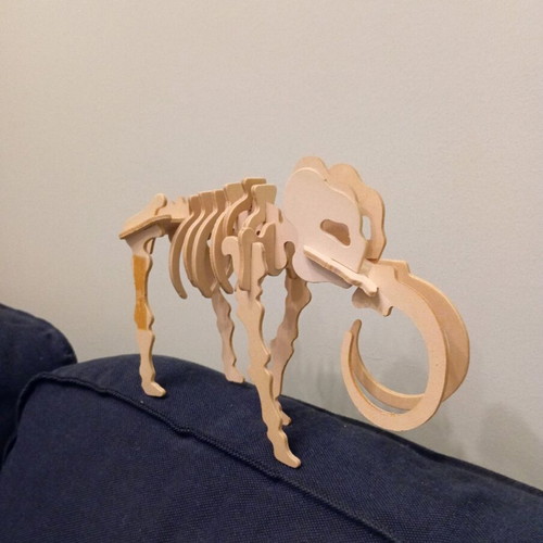 Wooden mammoth puzzle construction like new