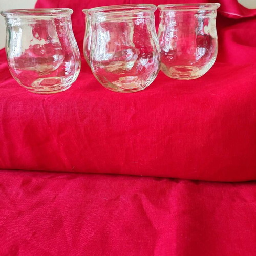 Set of 5 used glass cupping jars