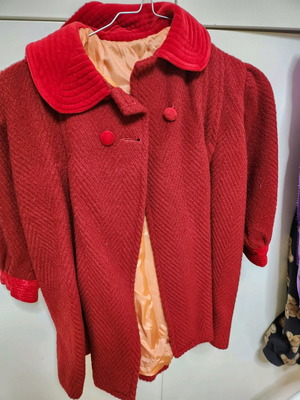 Red woolen children's coat used