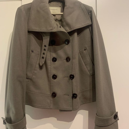 Burberry wool short jacket used, grey, size M