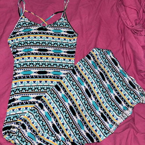 Maxi dress elastic with patterns Pull & Bear, like new condition