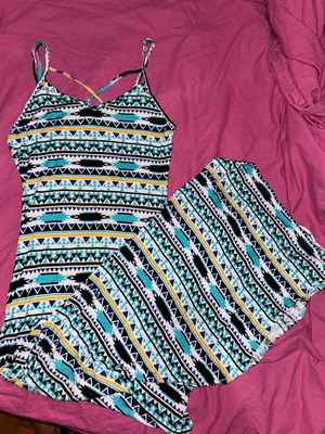 Maxi dress elastic with patterns Pull & Bear, like new condition