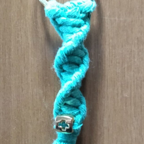 Handmade keychains new in white and green