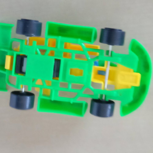 Plastic pull-back kart toy used