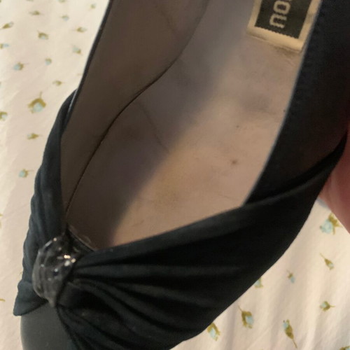 Kalogiropou ballet flats blue genuine leather shoes like new with suede details