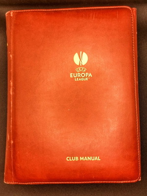 UEFA Europa League Club Manual μεταχειρισμένο, δερμάτινο ντοσιέ
