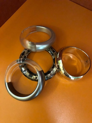 Celluloid bracelets like new, pack of 4, for all seasons