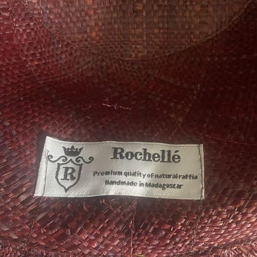 Wide Brim Hat used, burgundy brown from Madagascar, size M