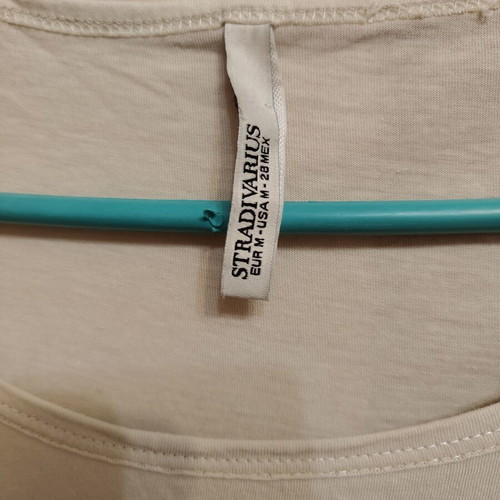 Stradivarius women's T-shirt beige medium like new