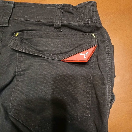 Cotton Work Pants Blue With Reflective Stripes Used