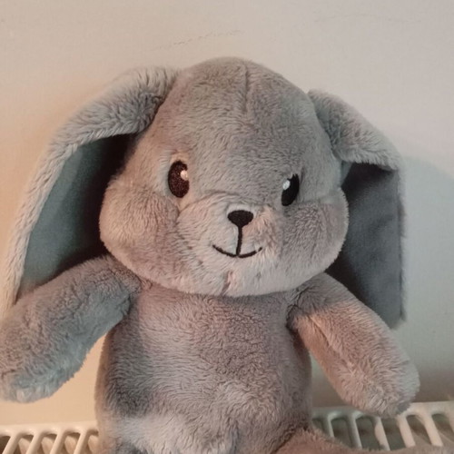Rabbit doll like new, 17cm sitting