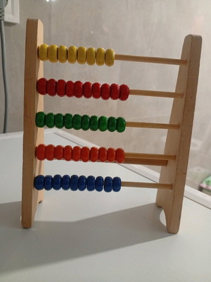 Wooden abacus used, 16 cm, educational toy for kids