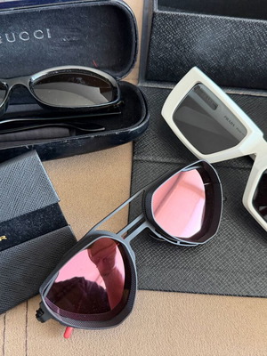 Prada and Gucci sunglasses set used