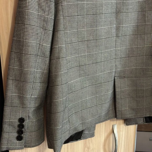 Bershka blazer jacket like new, size M, white and gray