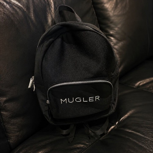 Mugler backpack new with tags, black with silver logo