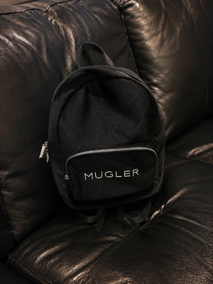 Mugler backpack new with tags, black with silver logo
