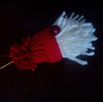 Set of 5 Christmas gnomes made of knitted wool like new