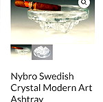 Σταχτοδοχεια/ τασάκια/ βάση για κεριά 2 τμ.  Nybro Art by Paul Isling Sweden 80'