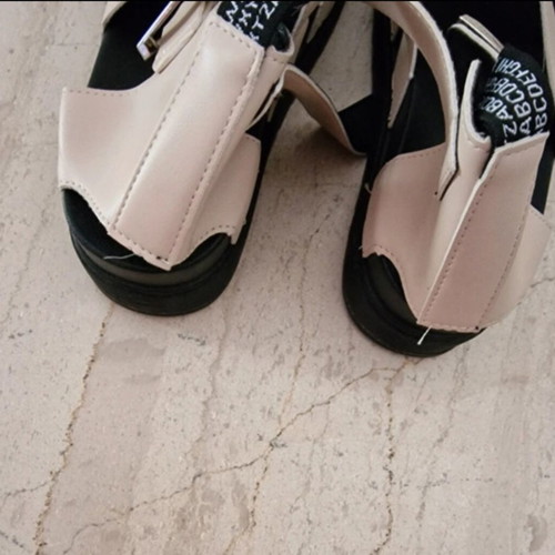 JK London beige platform sandals, size 38