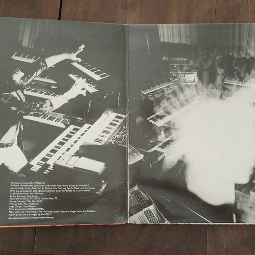 Vangelis Heaven and Hell vinyl album used, original gatefold sleeve