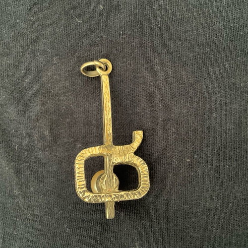Pendentif stainless steel with pearl vintage 70s like new